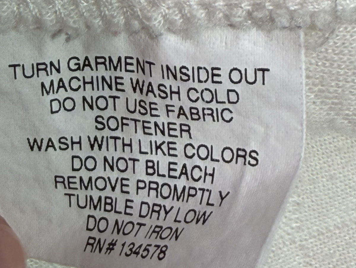 Vineyard Vines Quilted Pullover care and fabric label