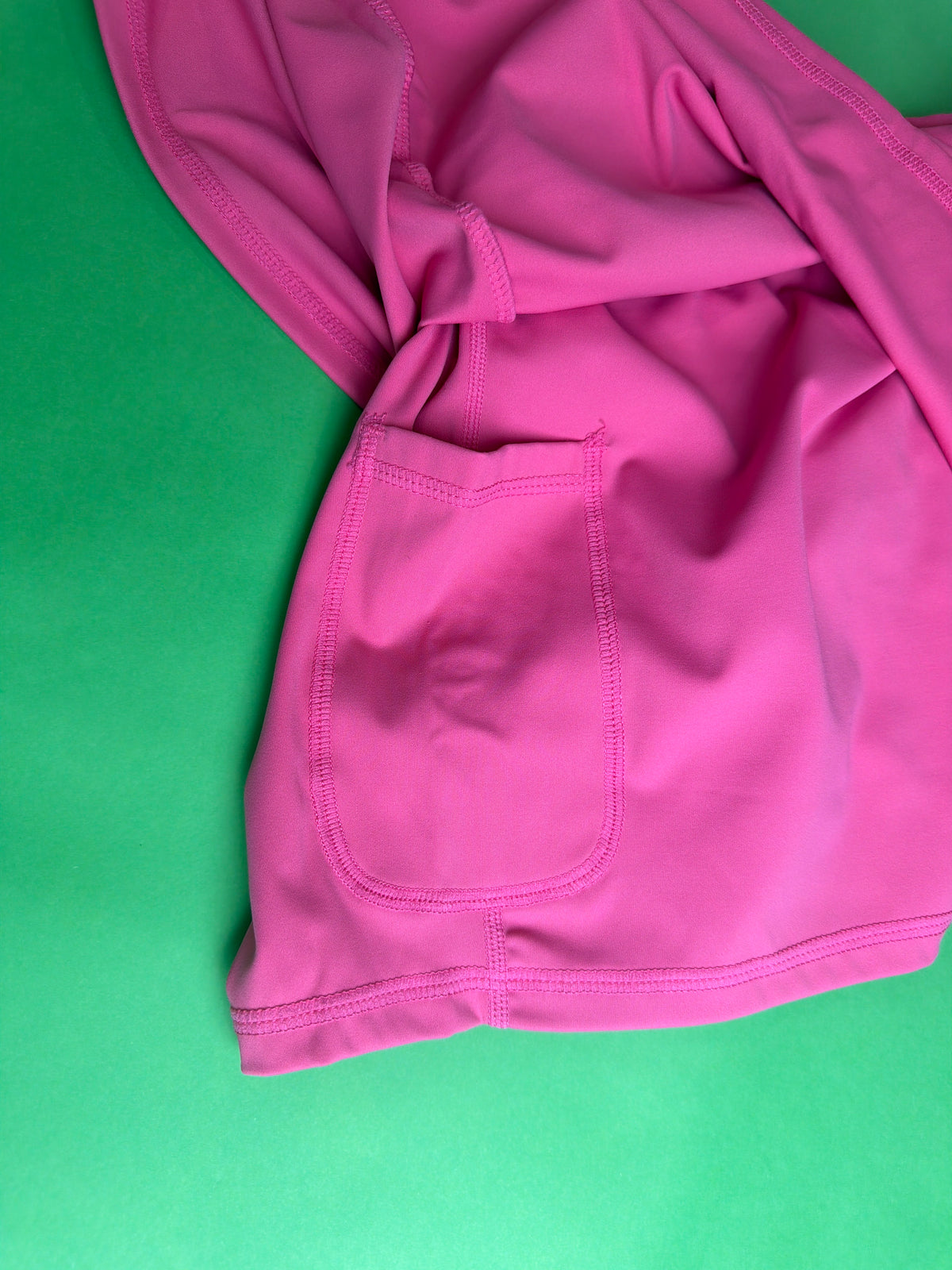 LouKeith pink golf skort, pocket detail