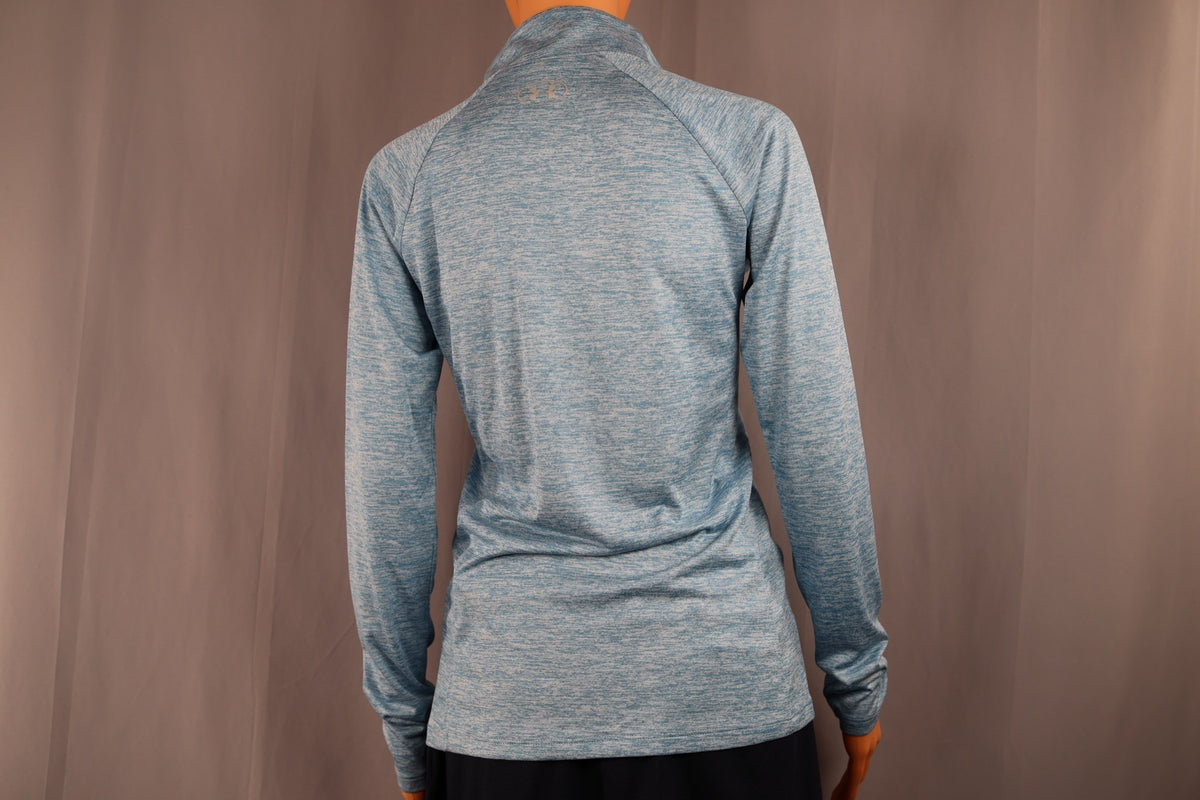 Under Armour Long-Sleeve Half-Zip, Blue Gray Heather, back