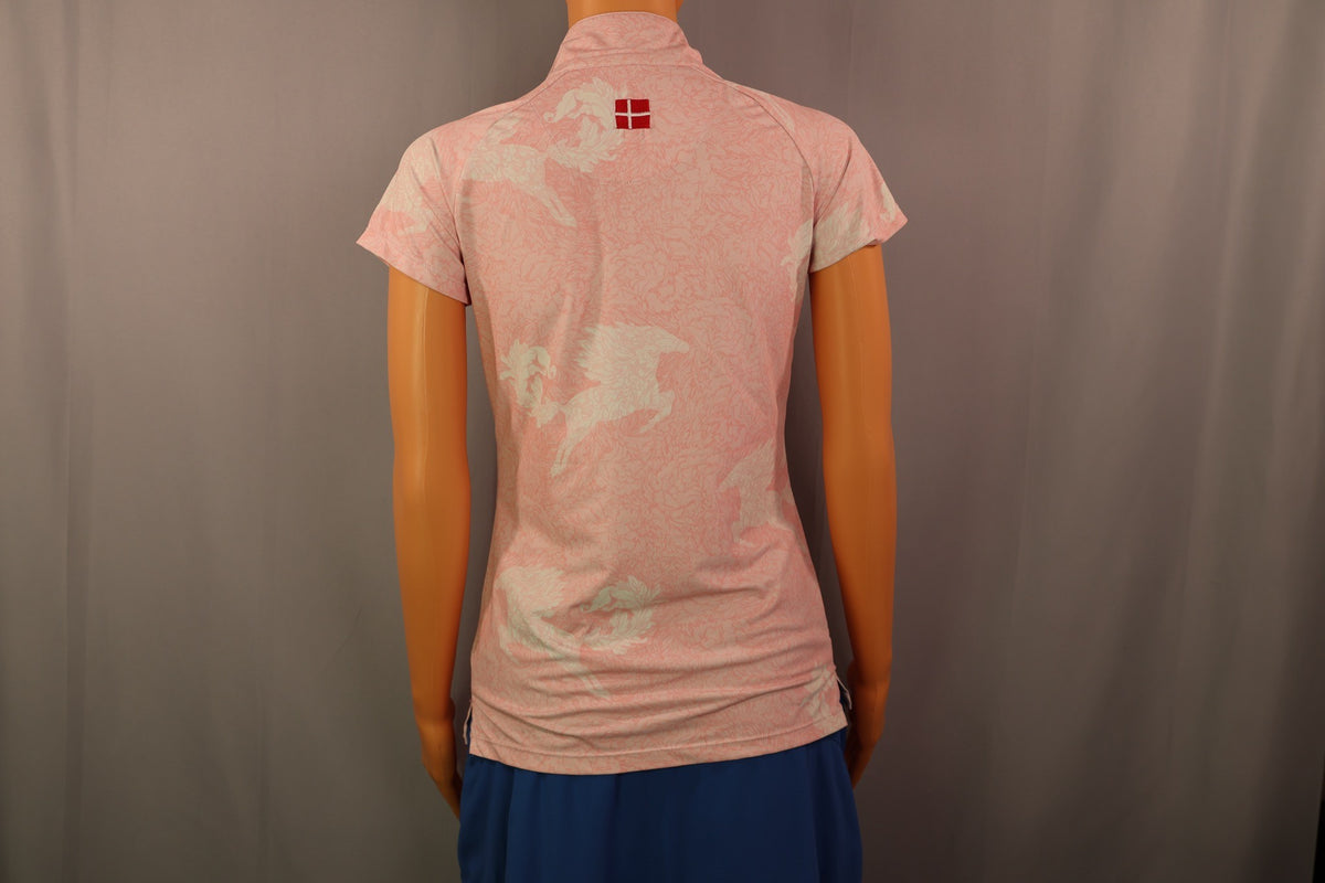 Kastel Denmark Short-Sleeve Quarter-Zip, Pink print, back