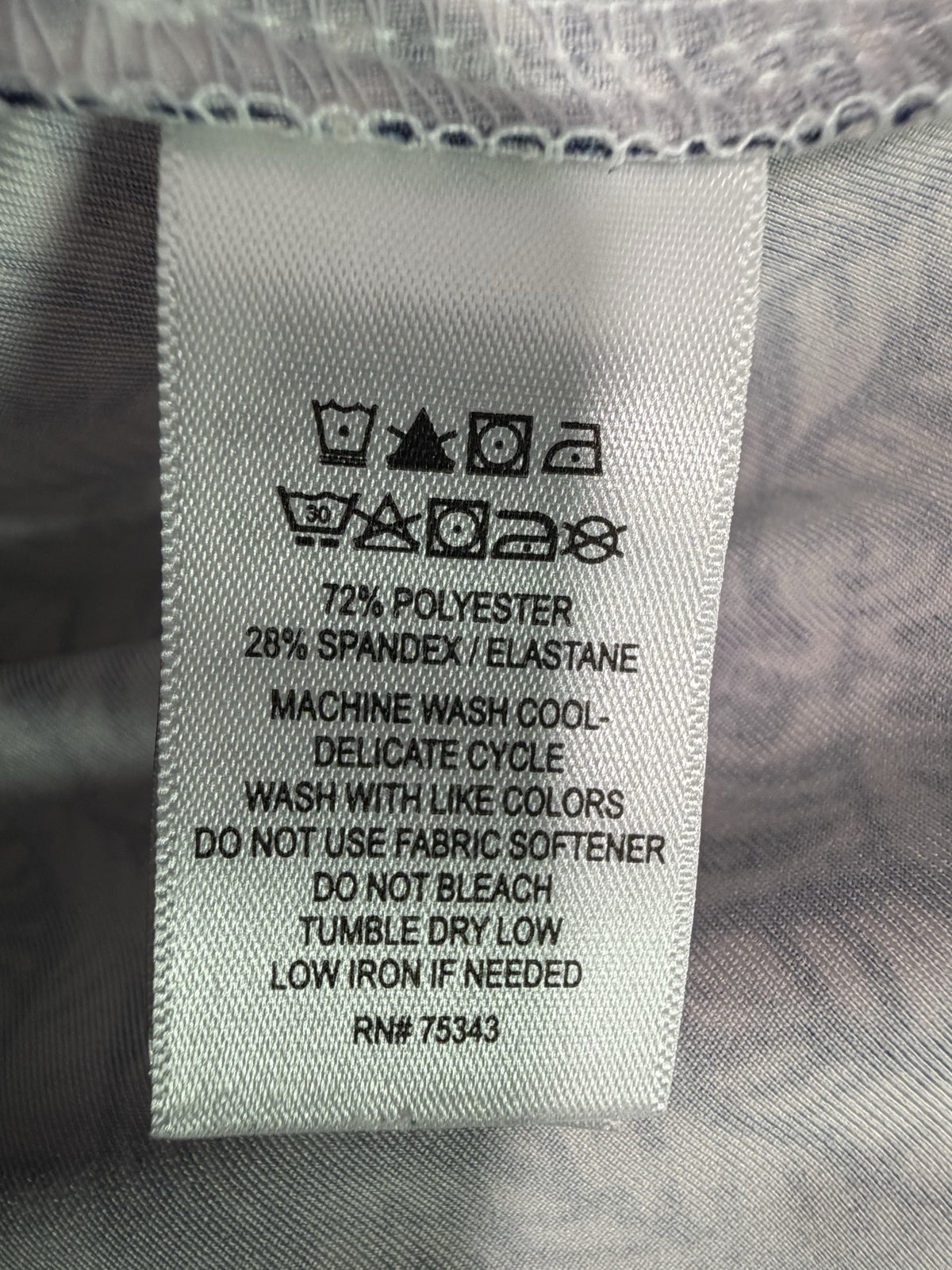 Tommy Bahama Full-Zip Jacket care and fabric label