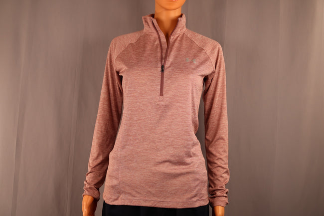 Under Armour Long-Sleeve Half-Zip, Dusty Rose Heather, Size S