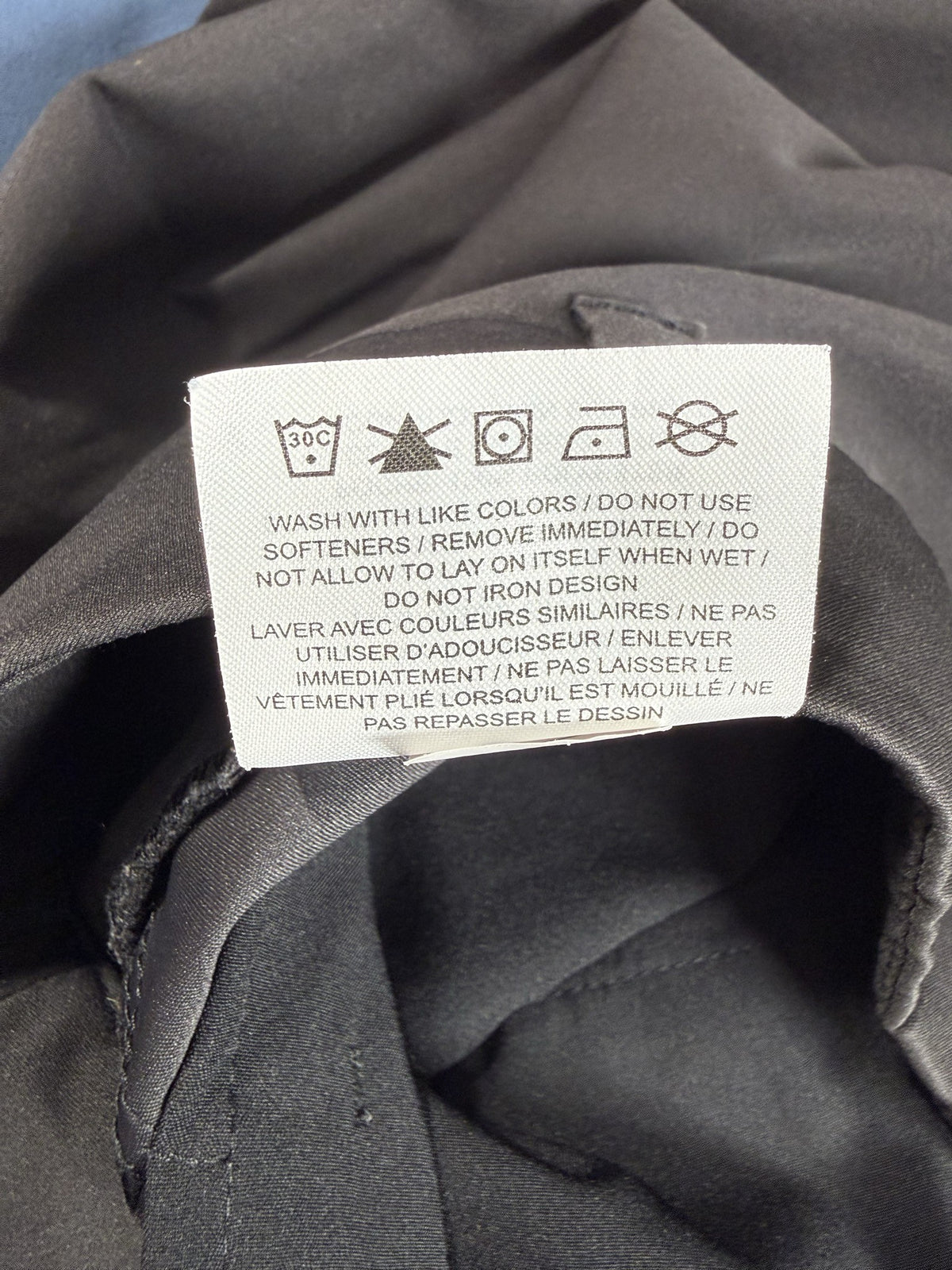 Nike Shorts care and fabric label