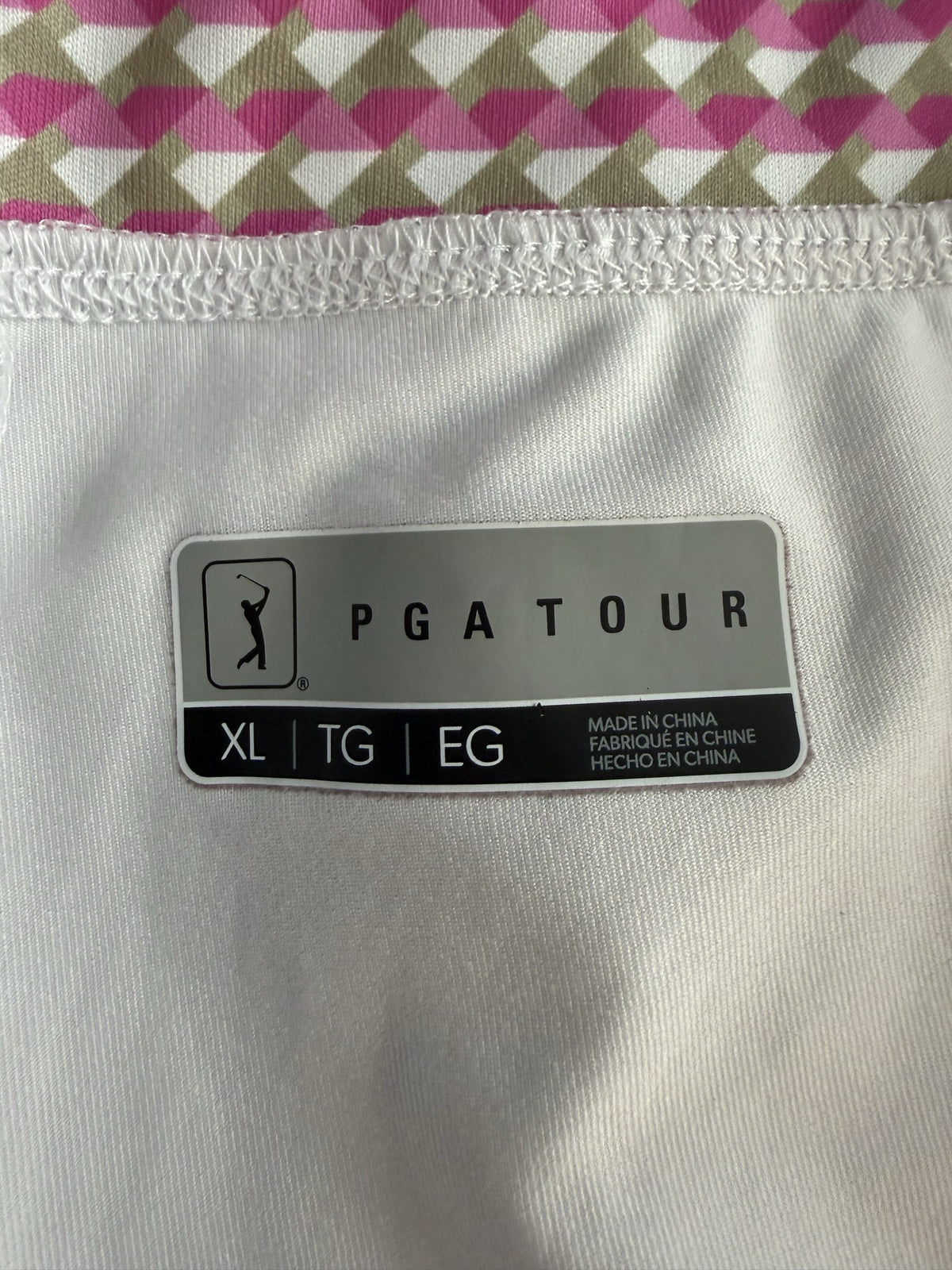 PGA Tour Skort - brand and size label