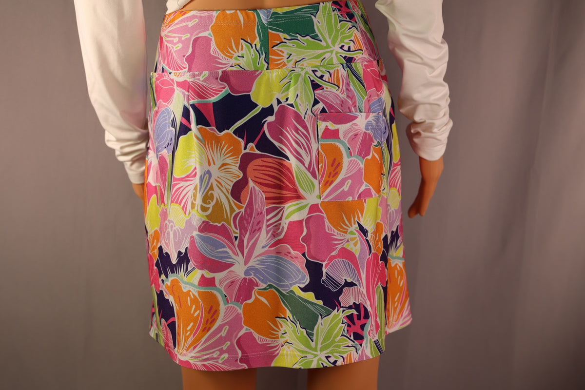 B-Skinz Skort, Bright Tropical Floral, back