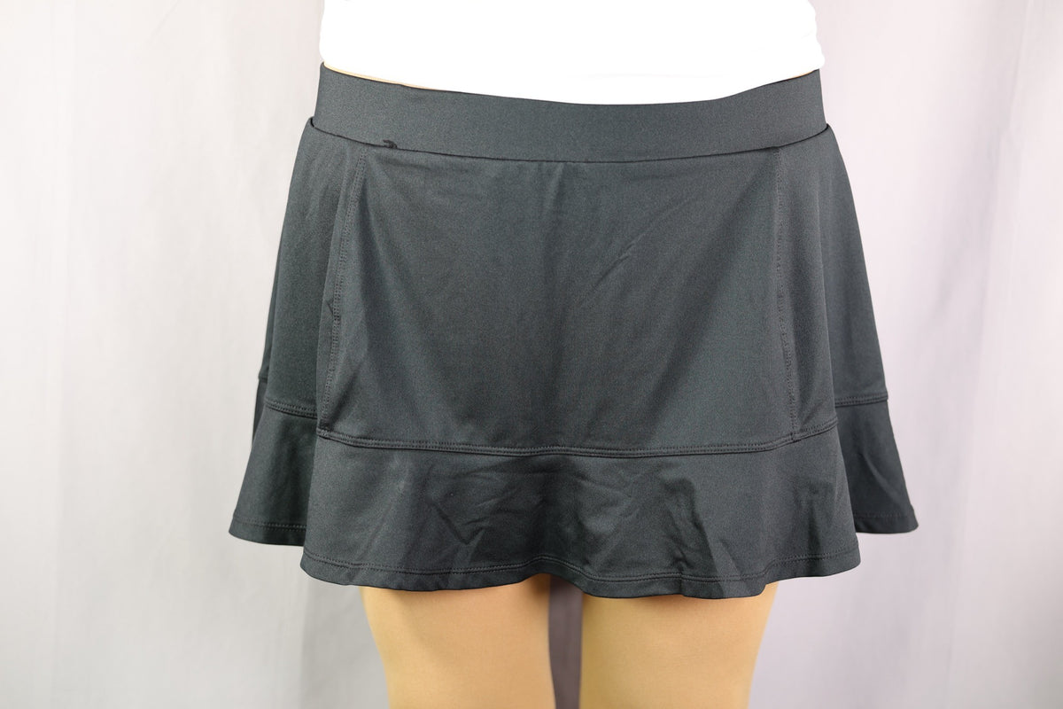 Tail Skort, Charcoal Gray, back