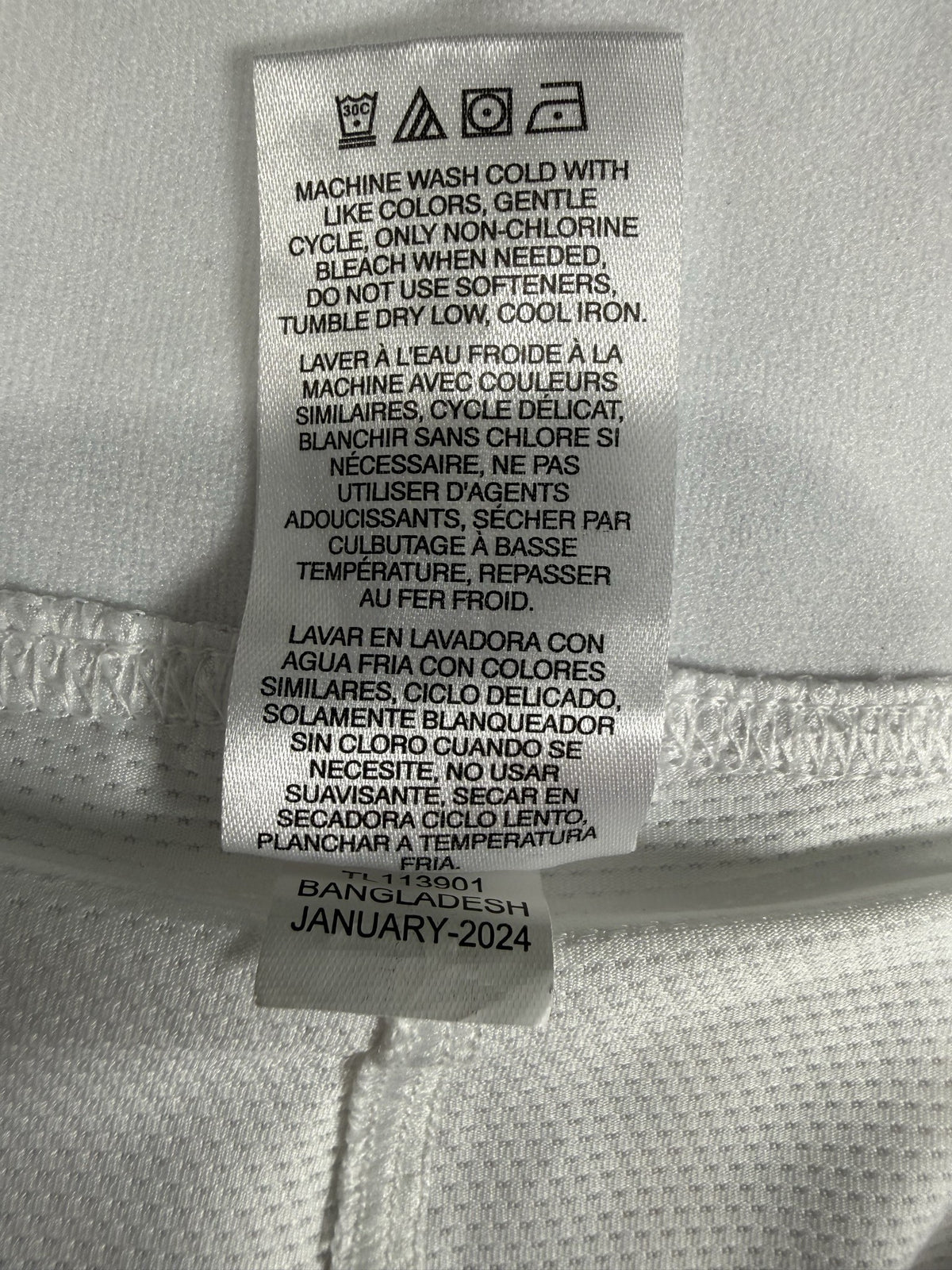 Greg Norman Skort care and fabric label