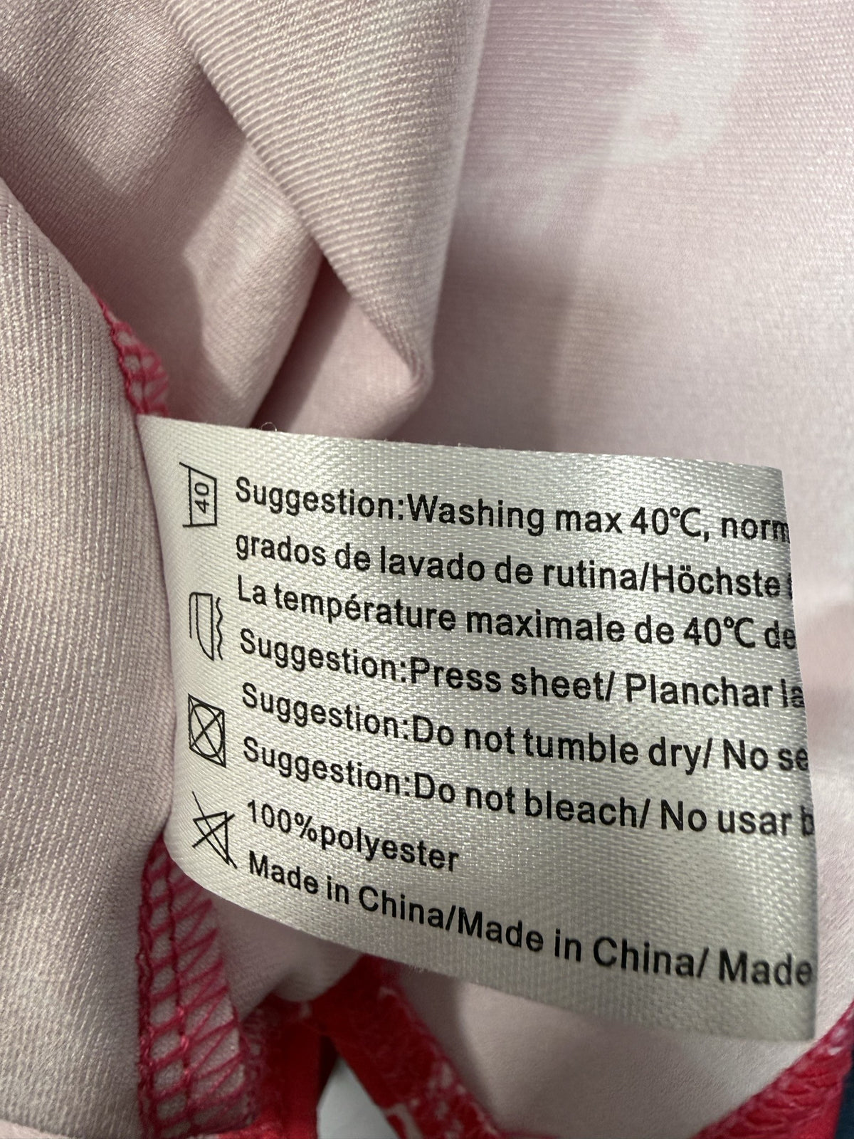 EKOUAER Skort care and fabric label