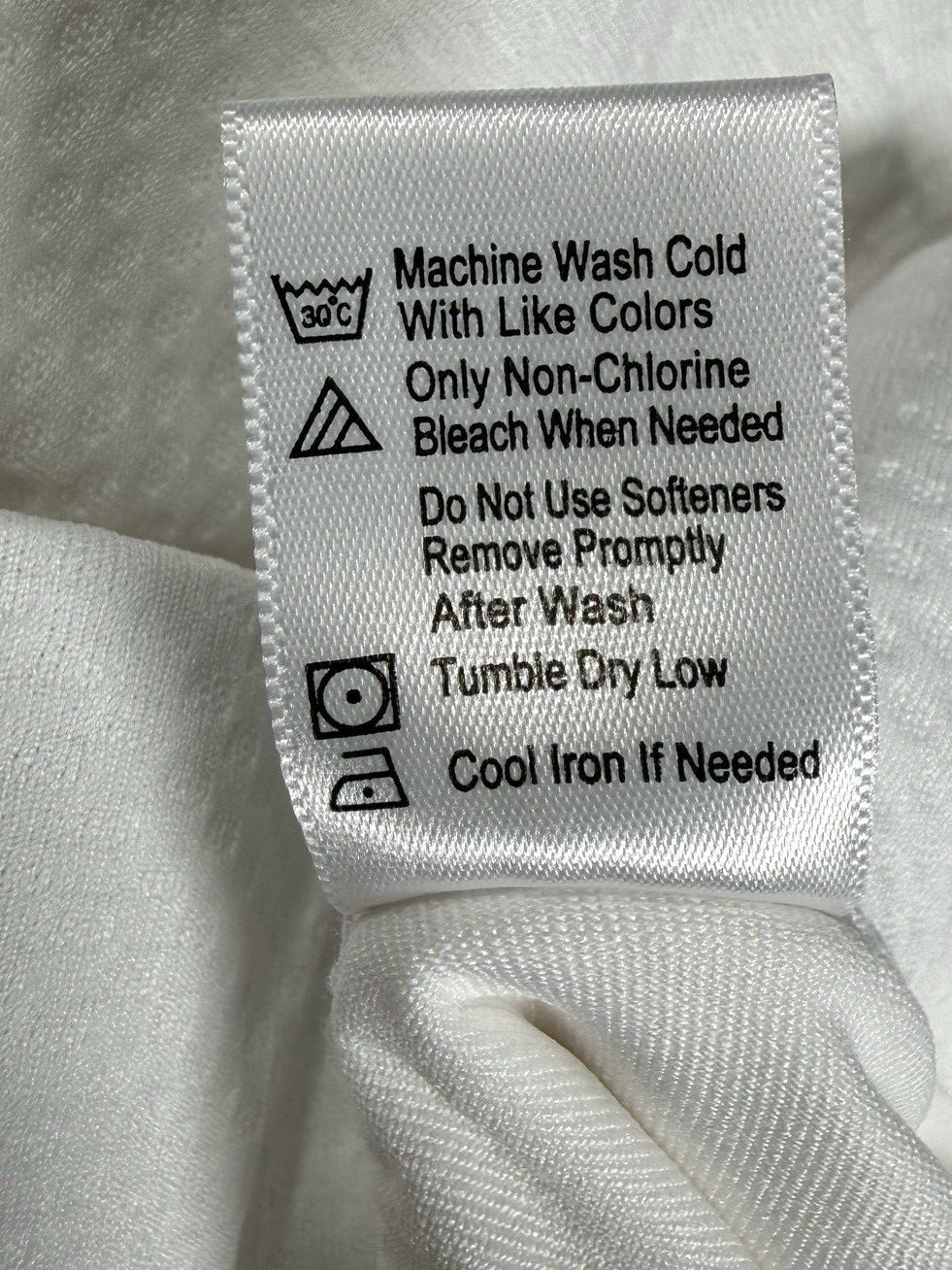 Pebble Beach Skort care and fabric label