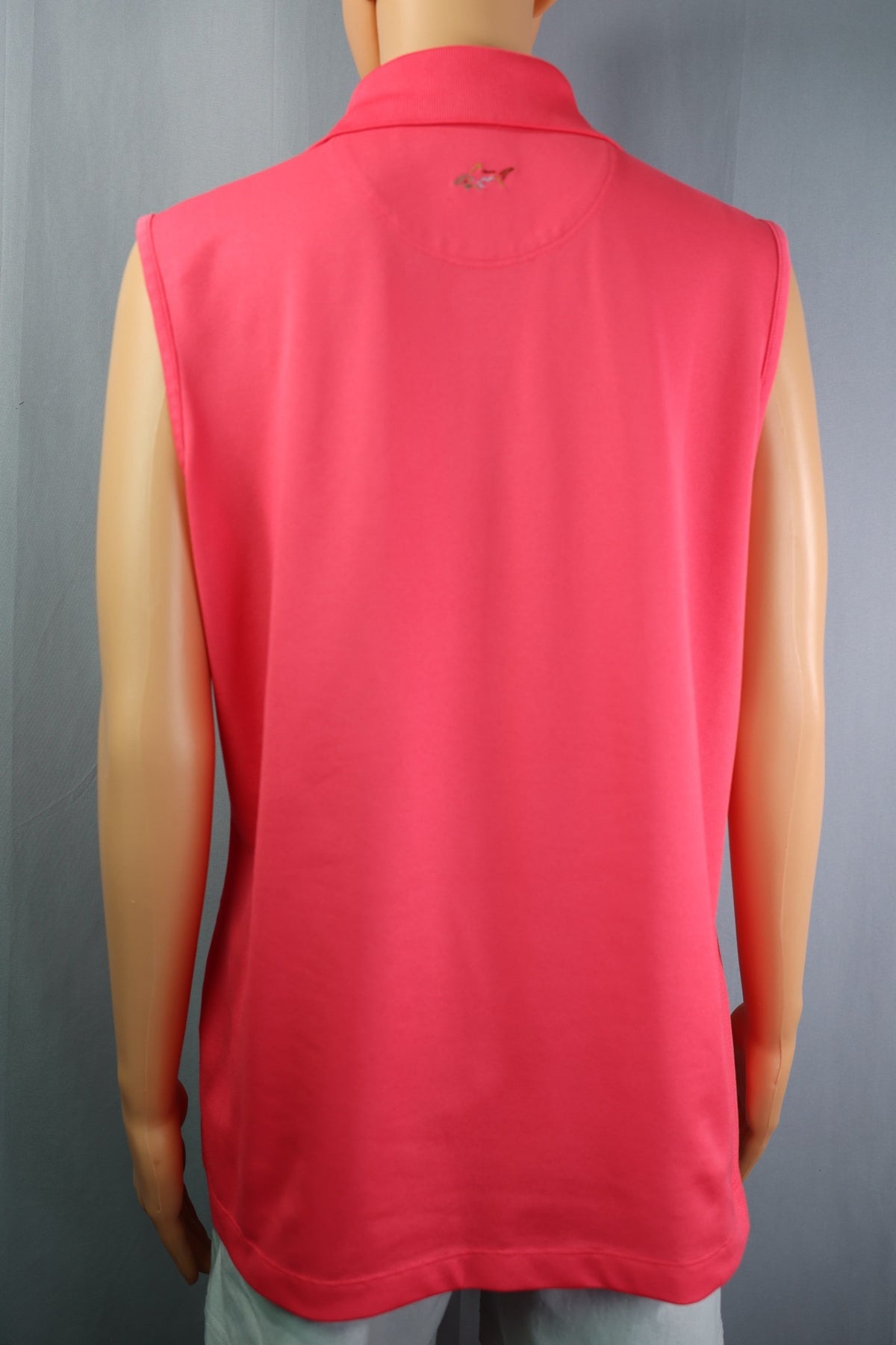 Greg Norman Top, Coral, Size XL - back