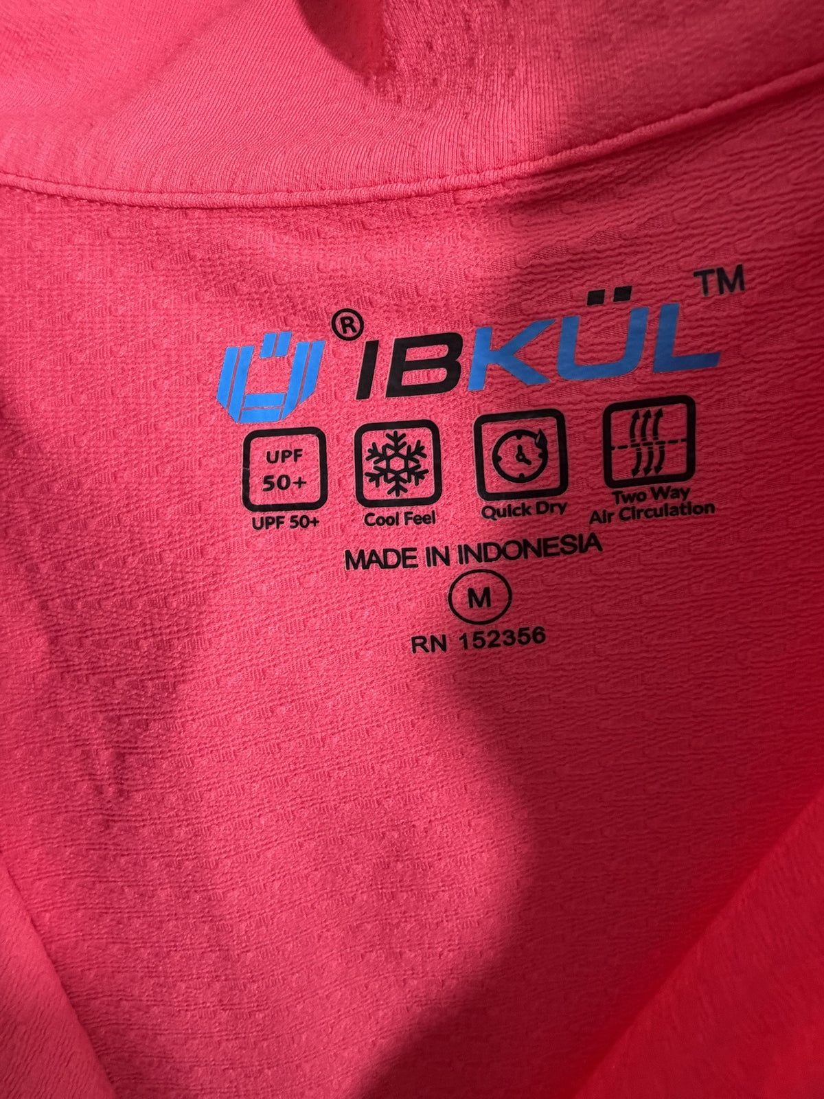 IBKUL Polo brand and size label