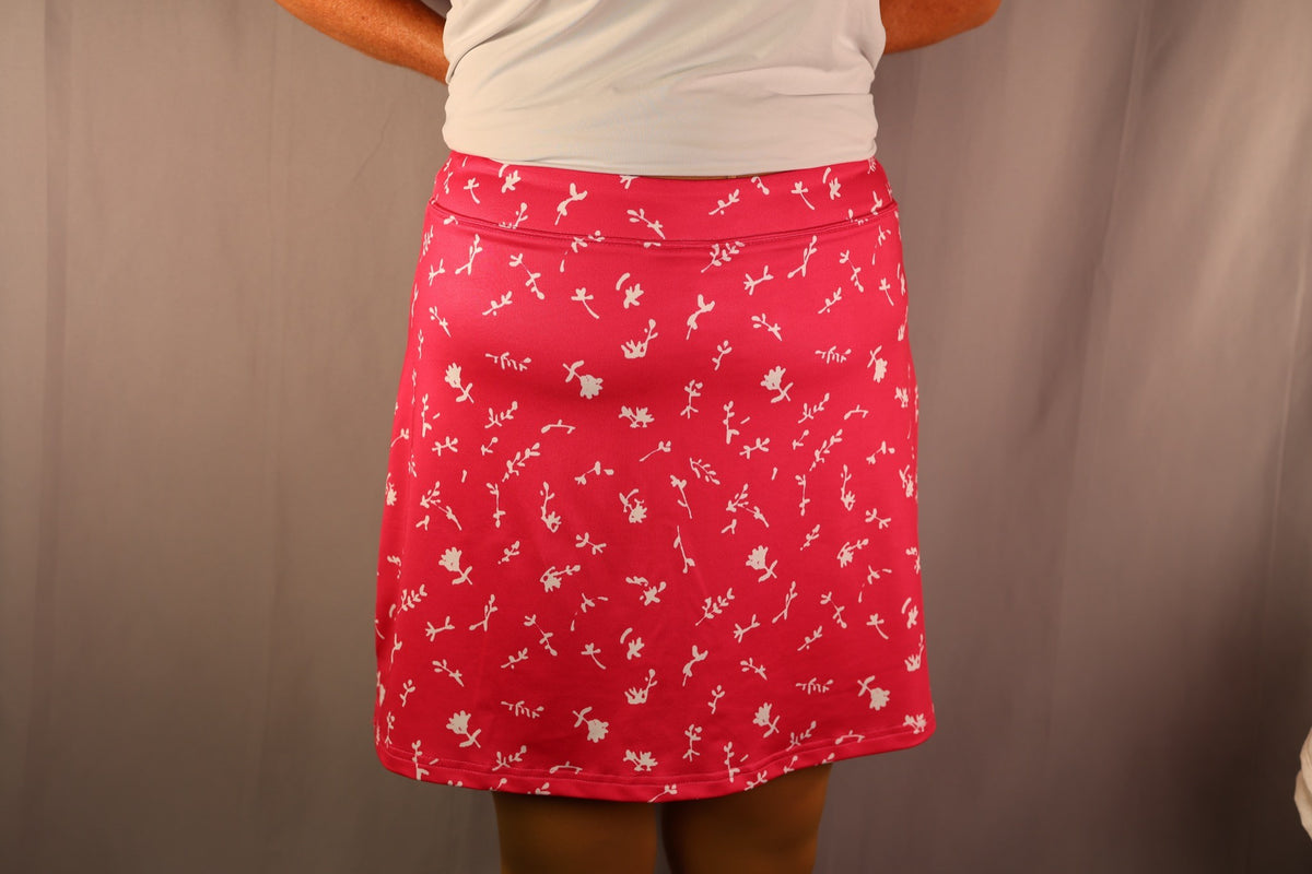 EKOUAER Skort, Hot Pink Floral Print, back
