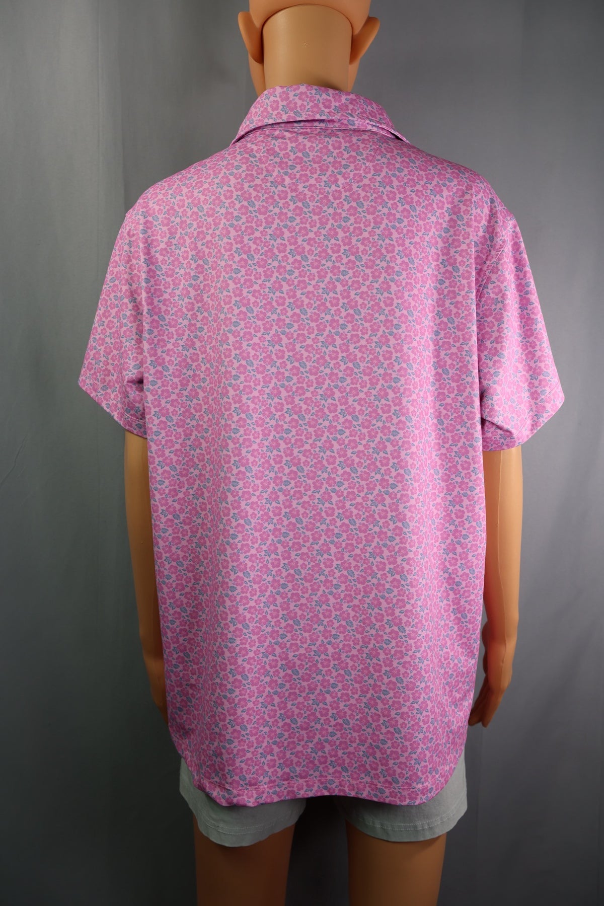 Elliott Collection Polo, Pink Floral, Size XL - back