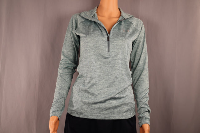Under Armour Long-Sleeve Half-Zip, Sage Gray Heather, Size S