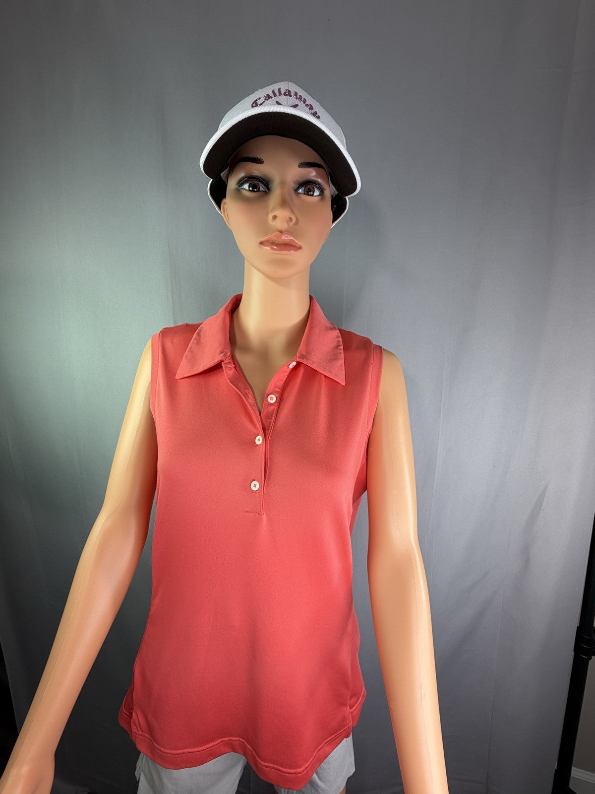 Adidas sleeveless polo, front alternate