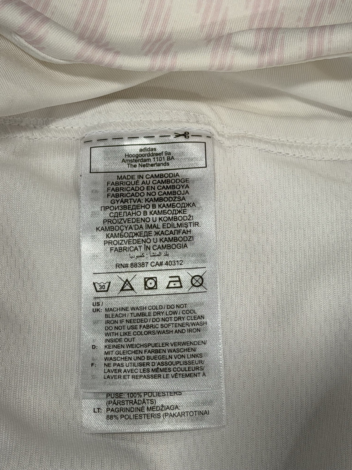 Adidas Skort - care label