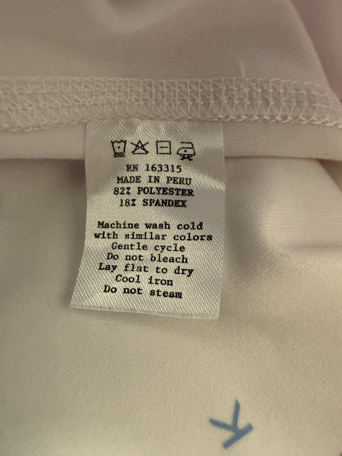 Renwick Skort care and fabric label