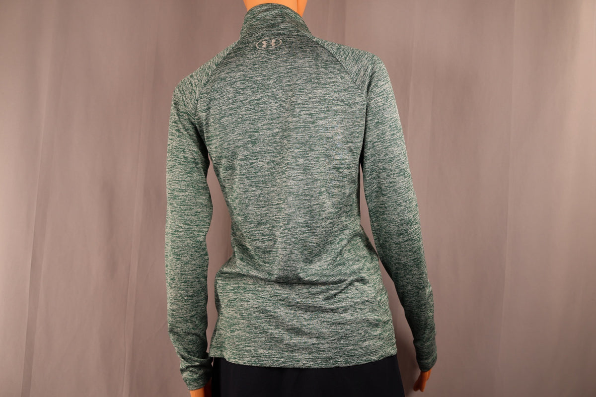 Under Armour Long-Sleeve Half-Zip, Green Heather, back
