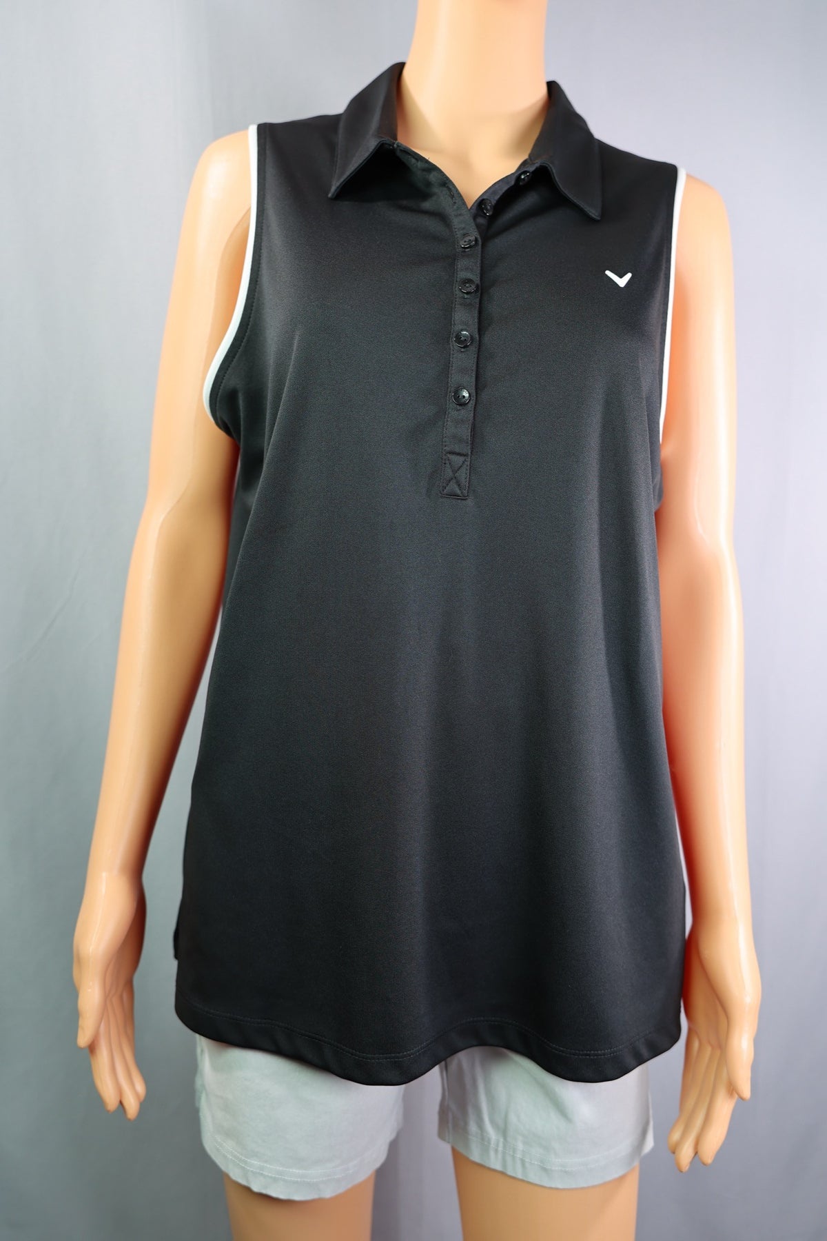 Callaway Top, Black/White, Size XL - front