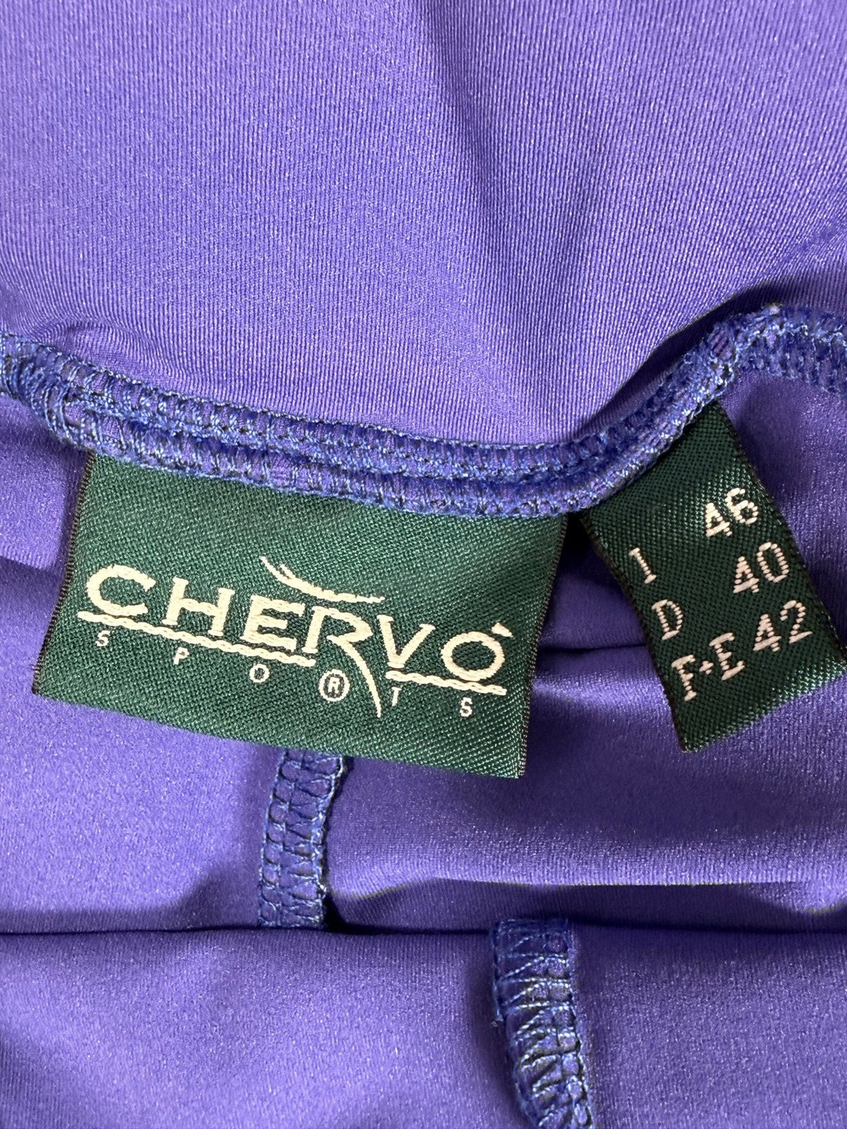 Chervo Skort brand and size label
