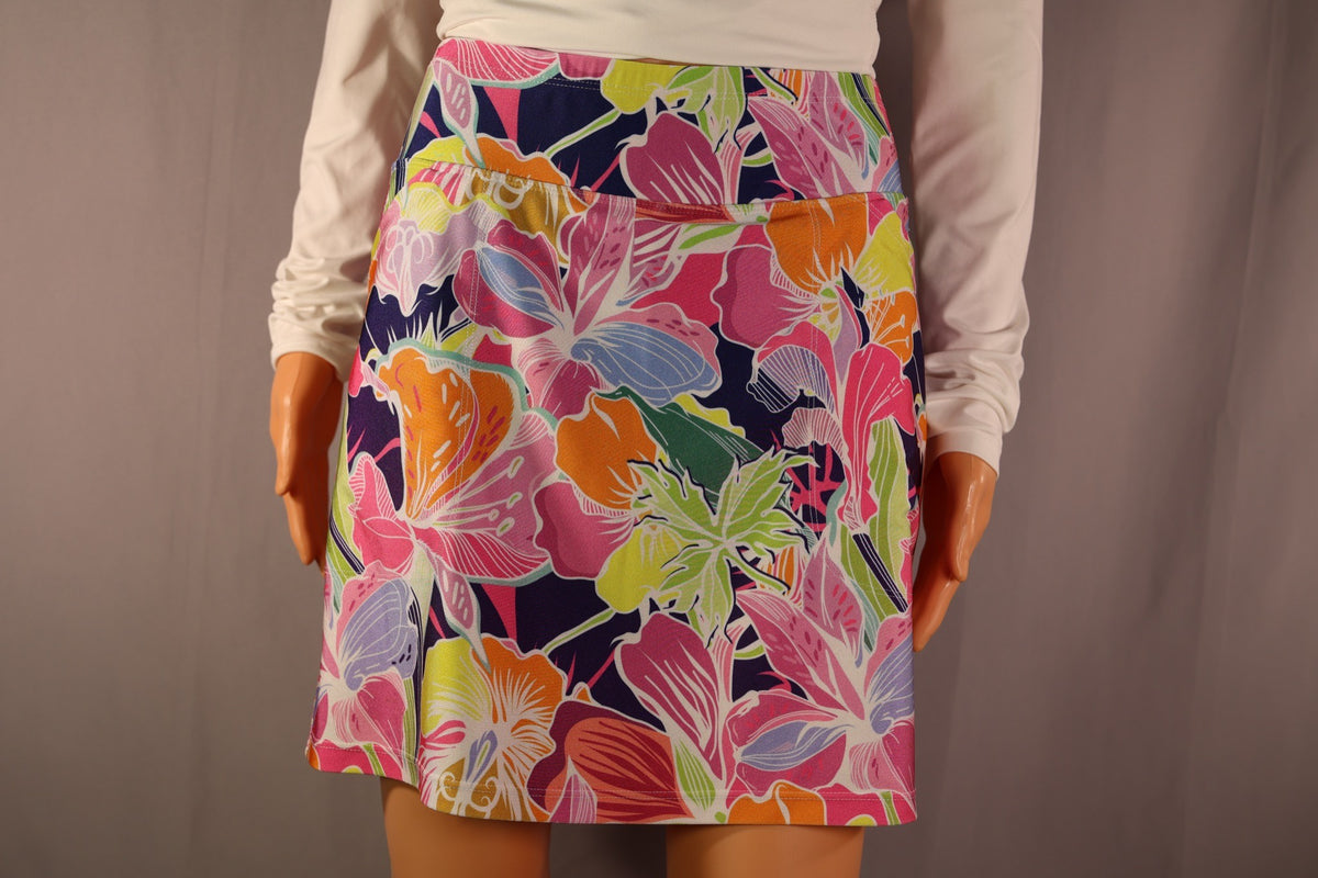 B-Skinz Skort, Bright Tropical Floral, front