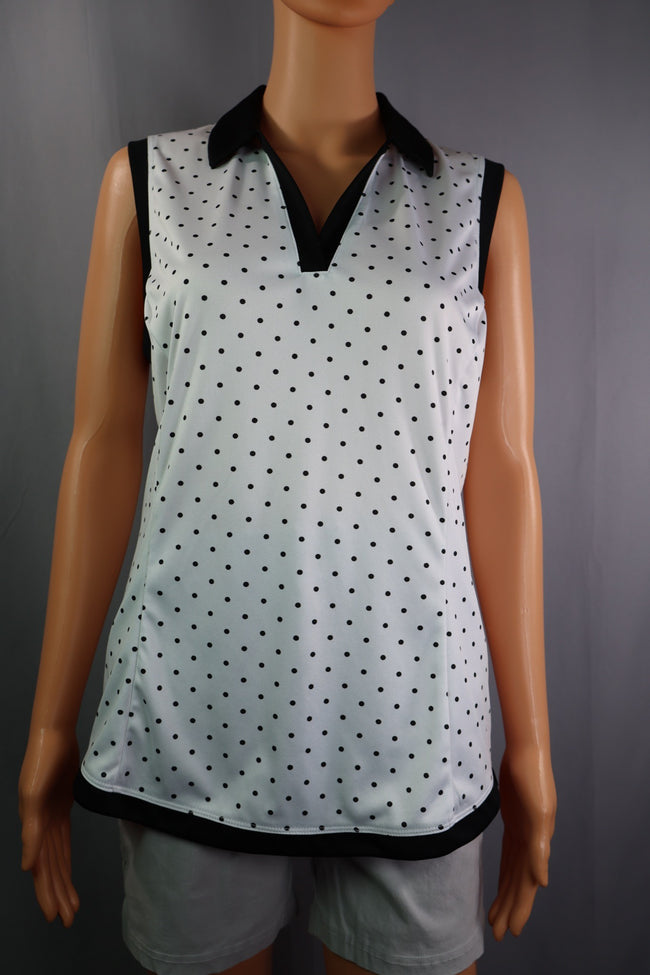 PGA Tour Top, Black/White, Size L