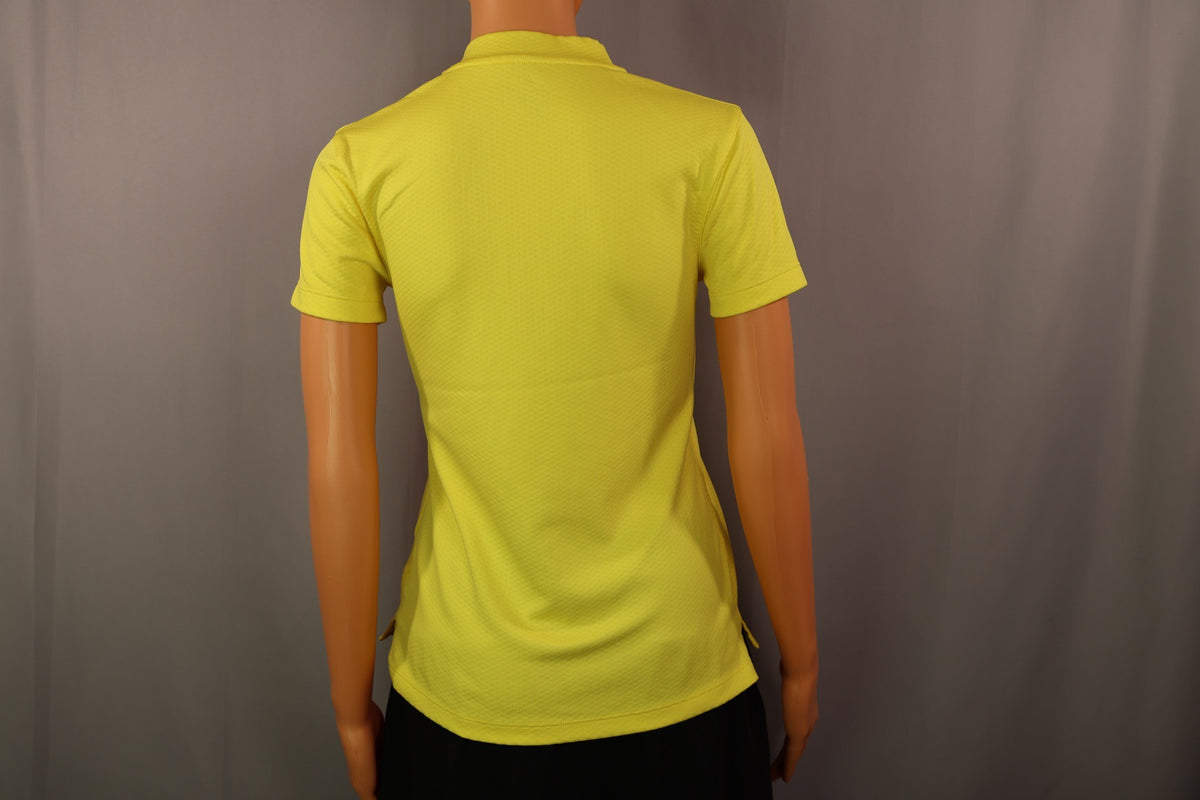 Nike Short-Sleeve Mock-Zip, Yellow, back