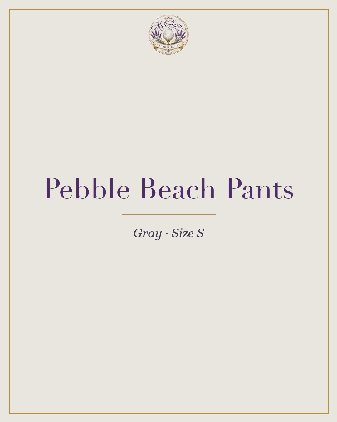 Product reel pebble-beach-bottoms-gray-size-s