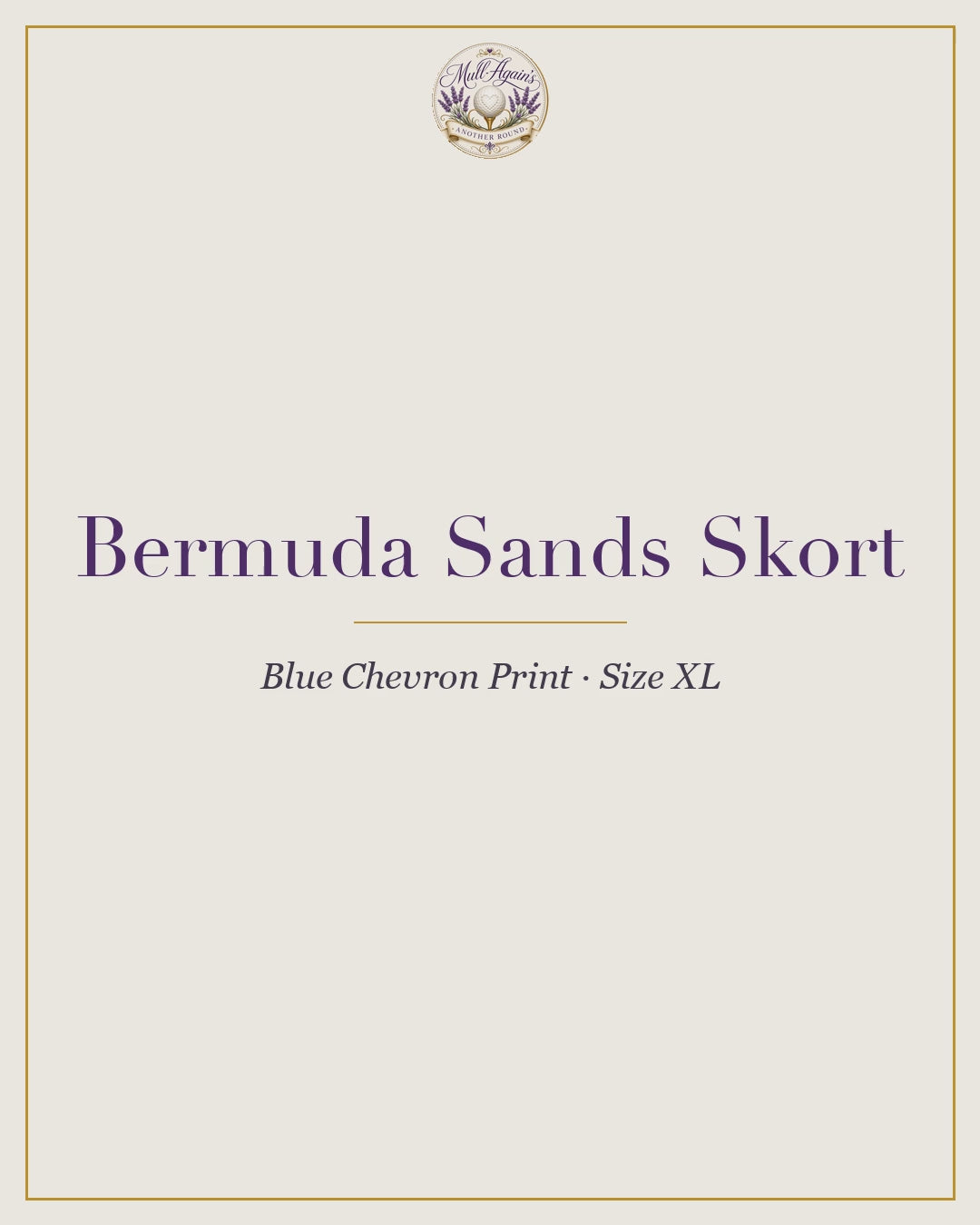 Product reel bermuda-sands-skort-blue-chevron-print-size-xl